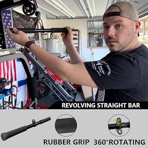 Miniatura 3 de Juego de accesorios para máquina de cable, accesorios desplegables LAT para máquina de peso, accesorios para gimnasio en casa