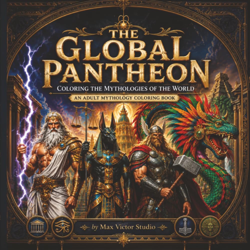 The Global Pantheon: An Adult Mythology Coloring Book: Coloring The Mythologies of The World
