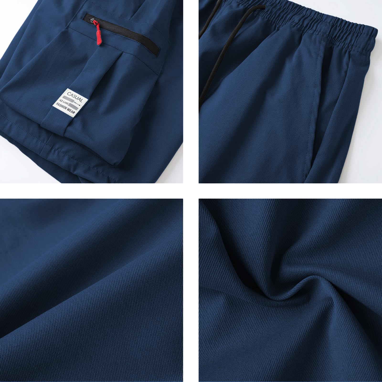 Pantalon Cargo Corto Hombre Verano Bolsillos Casual Deporte