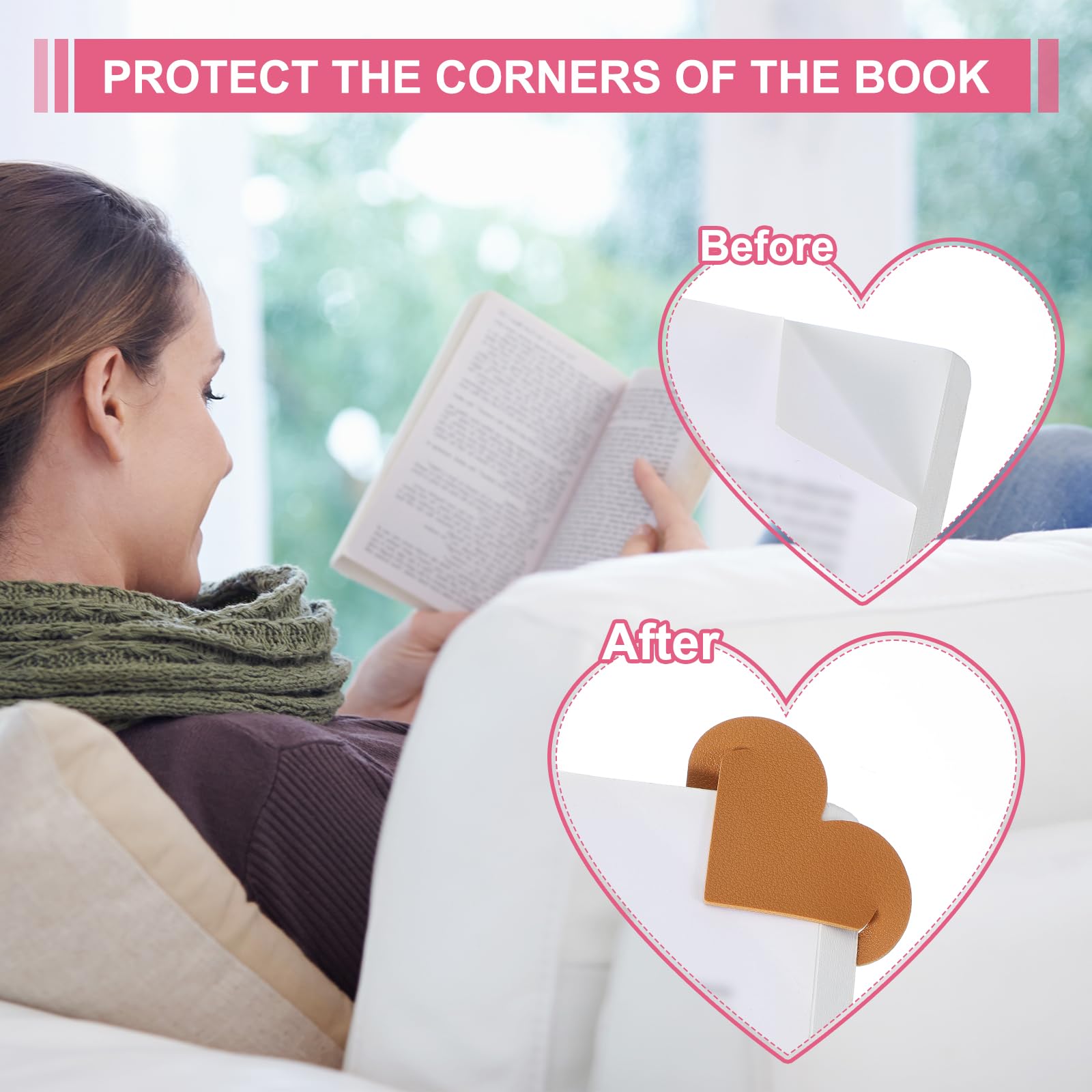 PATIKIL Leather Heart Bookmarks - Image 4