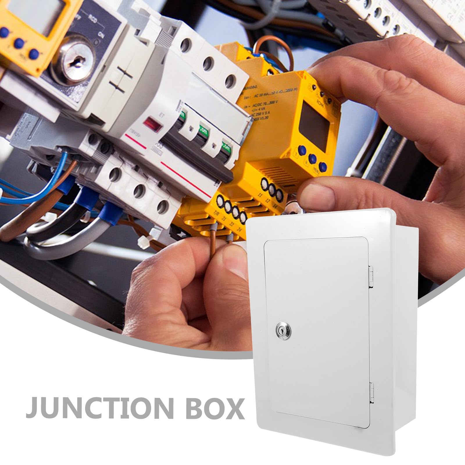 DOITOOL Caja de Conexiones Exterior para Montaje en Pared Caja Eléctrica para 30 Conexiones Telefónicas y Televisión Carcasa Robusta Resistente a Salpicaduras para Uso en Exteriores