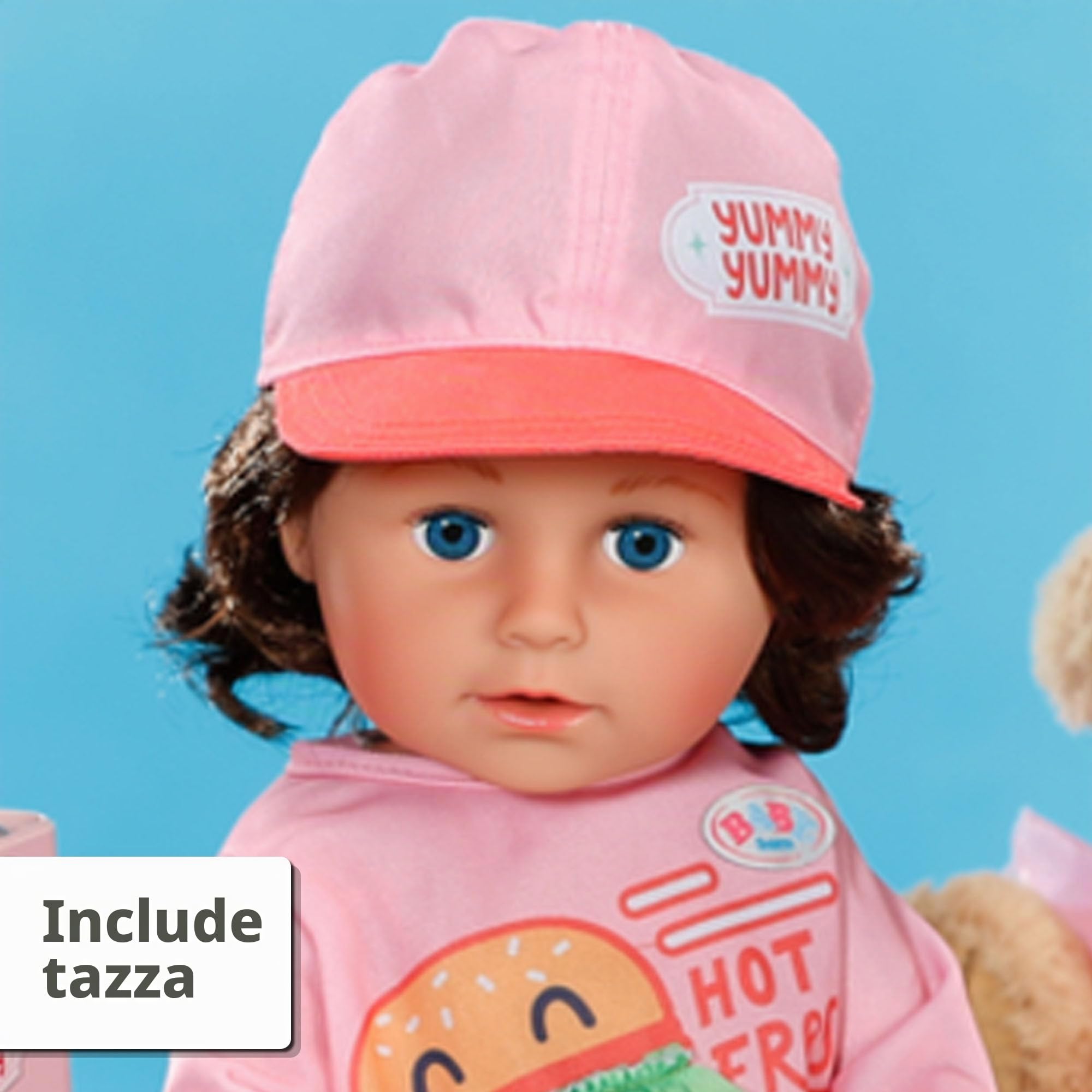 BABY born Snack Shop Outfit, Costume da commessa con Berretto, Scarpe e Zaino per Bambole da 43 cm, 835944 Zapf Creation