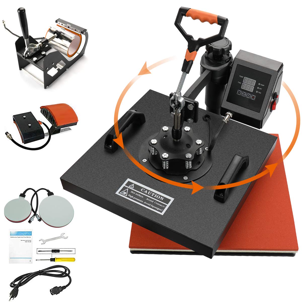 Buy AONESY 5 in 1 Heat Press Machine Heat Press 15"x 15" TShirt