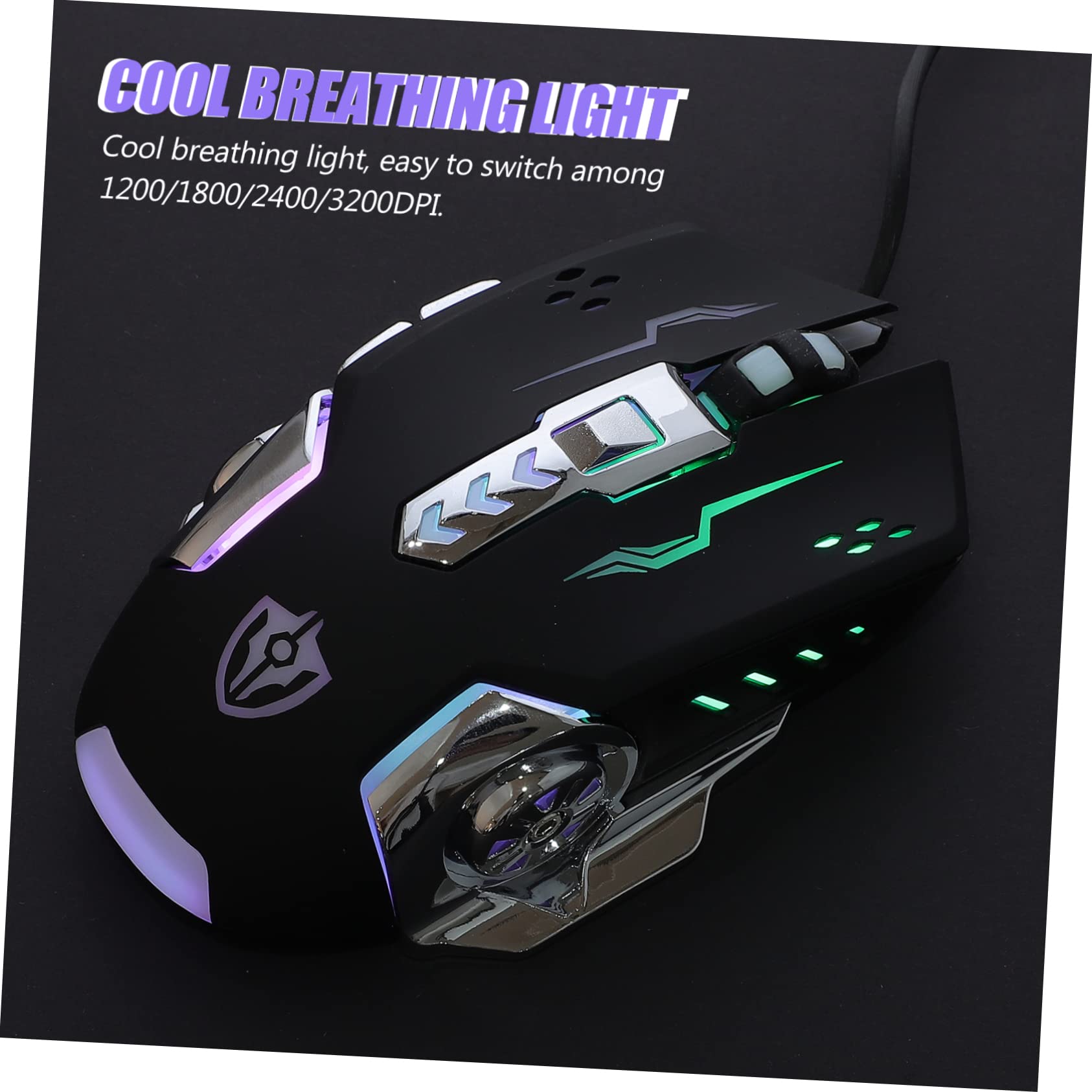 OSALADI Mouse Con Prestazioni Stabili Da 3 Pezzi Per Pc Laptop Design Con Luce Led Facile Da Installare