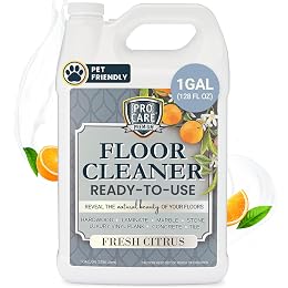 ProCare Floor Cleaner (Made in USA) | Streak-free Cleaner for Tile, Stone, Laminate, Vinyl & Natural Wood Floor Cleaner for Mopping, Household Supplies, Cleaning Solution with Citrus Aroma - 1 Gallon
