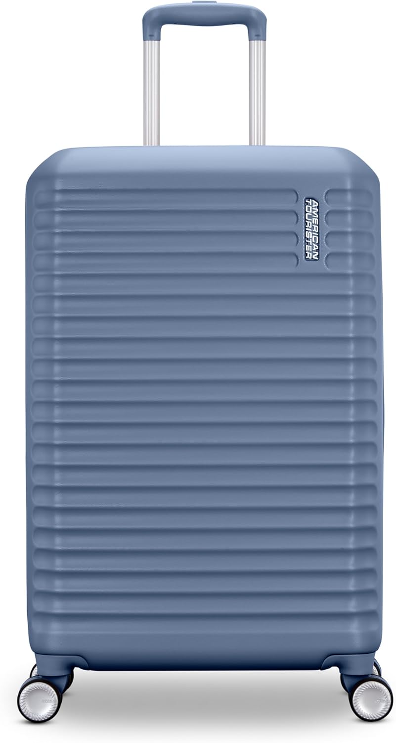 American Tourister Stratum 3.0 Medium 24-Inch Spinner, Airline Approved, Durable Hardside Luggage, Expands 1.5", RightHeight™ Adjustable Handle, Elemental Blue - Image 3