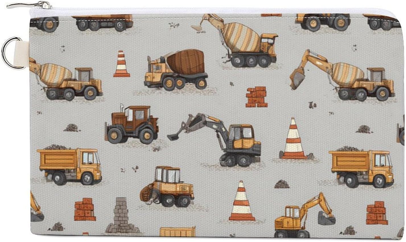 Construction Vehicles Coin Purse Change Purse Pouch Wallet