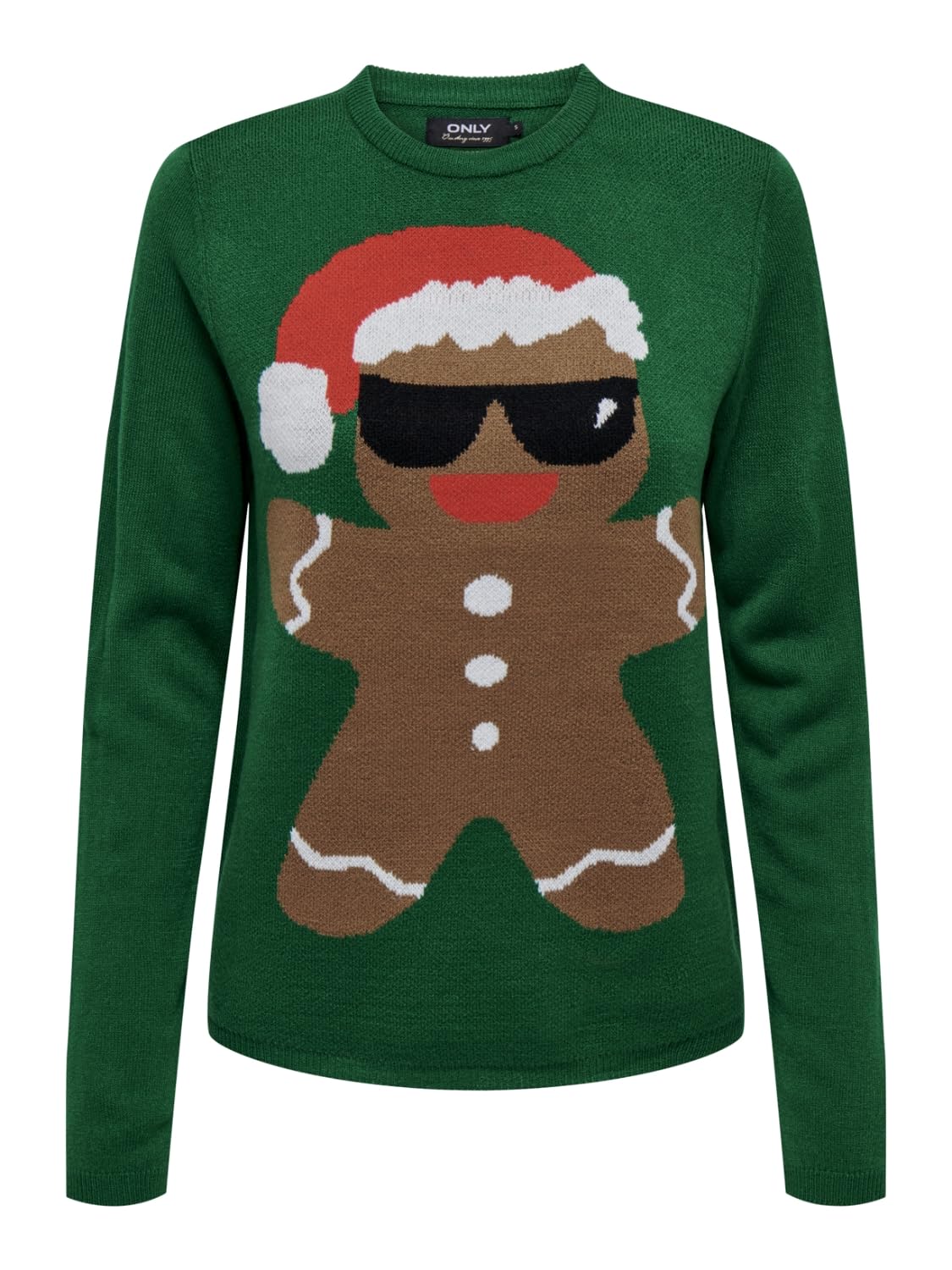 ONLXMAS COOKIES LS O-NECK BOX KNT Triko Kadın