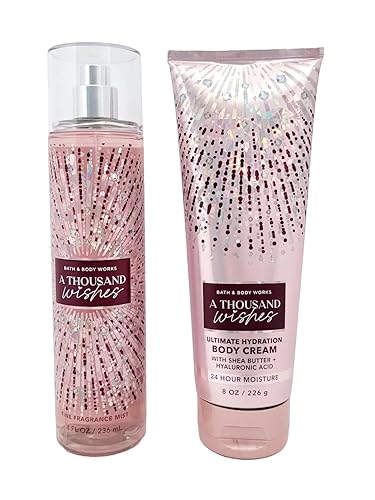 Bath & Body Works - Colección Signature - Mil deseos- Set de regalo- Fragancia fina y crema corporal Ultra Karité por Bath & Body Works