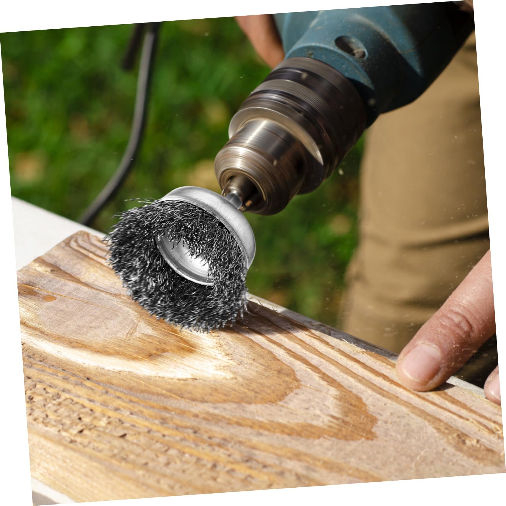 Brosse à Roue Métallique pour Perceuse, 15 Pièces, Noir
