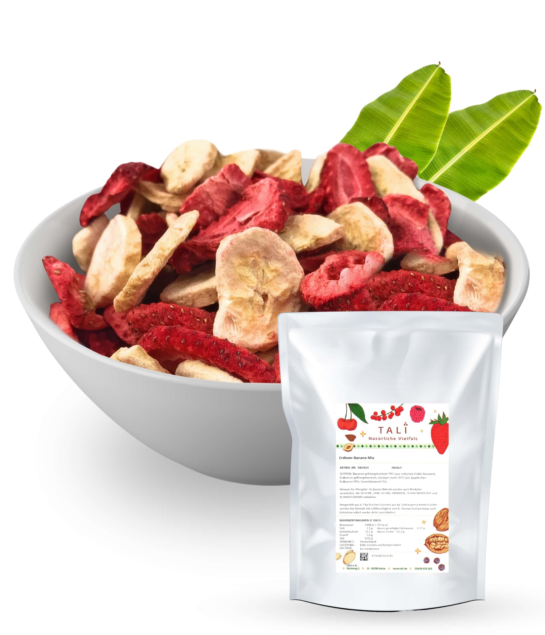 TALI Erdbeer-Banane-Mix 1000 g gefriergetrocknete Früchte