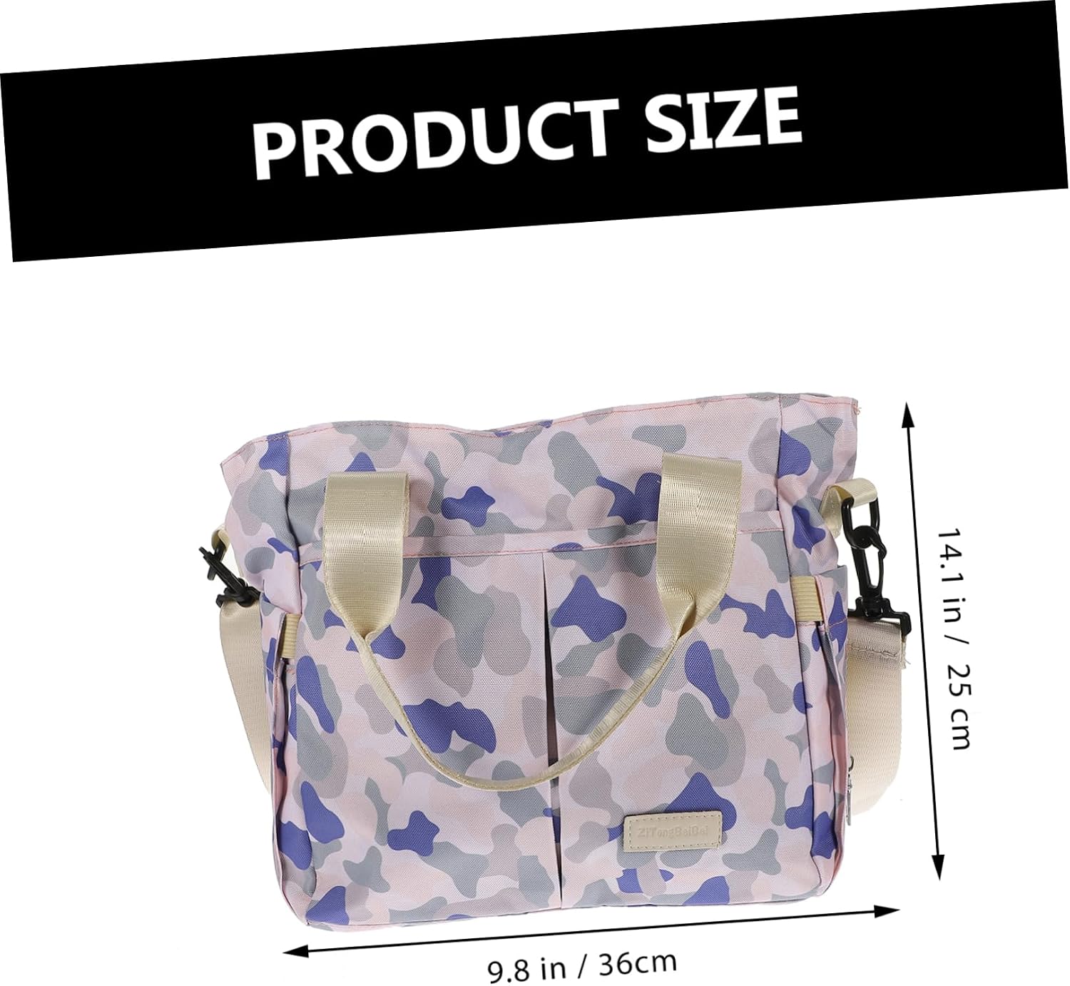 SUPVOX Huge Fashionable Diaper Bag Multi-functional Mom Storage Tote Thermal Insulation for Bottles for Outdoor Travel and Daily Use Blue Camouflage
