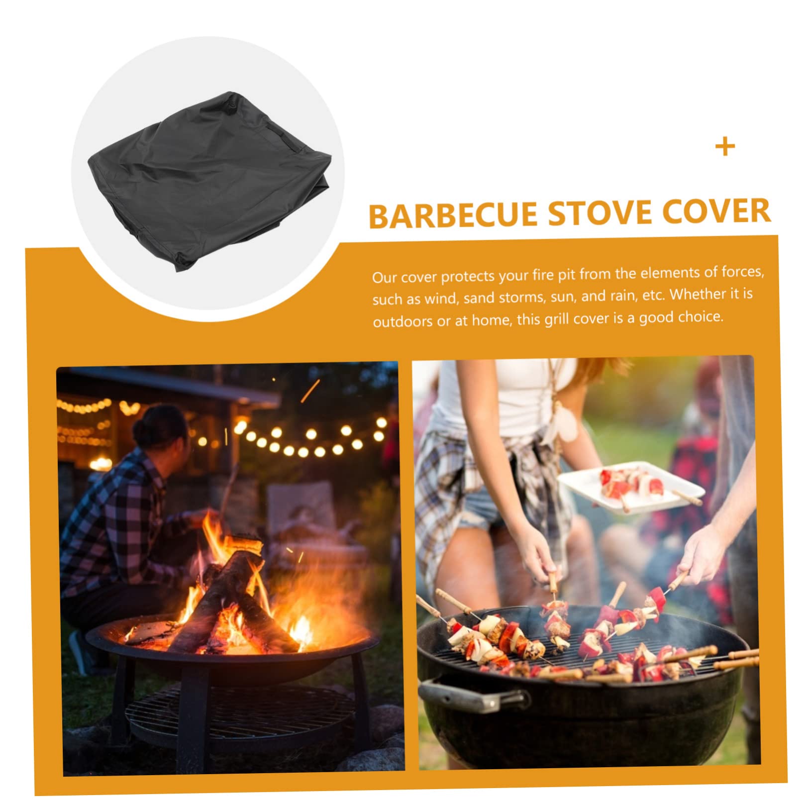 GALPADA Funda para Estufa de Barbacoa de Cubierta Parrilla y Anti-Polvo para Proteger la Chimenea de Exterior Fogata de Jardín Año