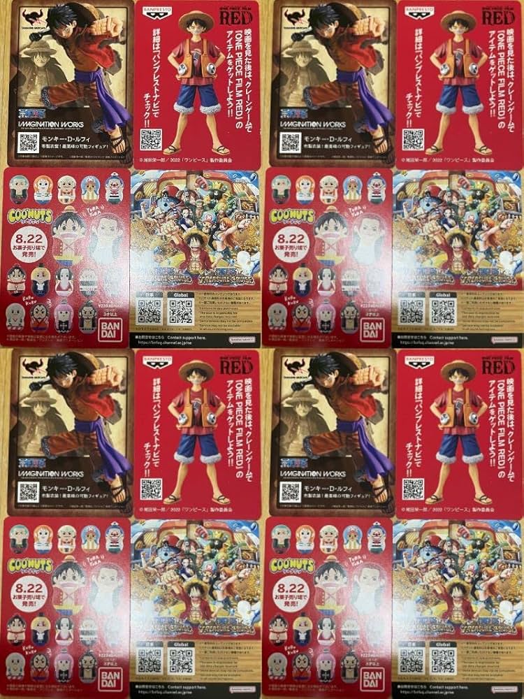 ONE PIECE - ワンピース　スタートデッキ（4種）&amp; フィルムRED映画特典（4種）セット opcd-flmed-2.jpg