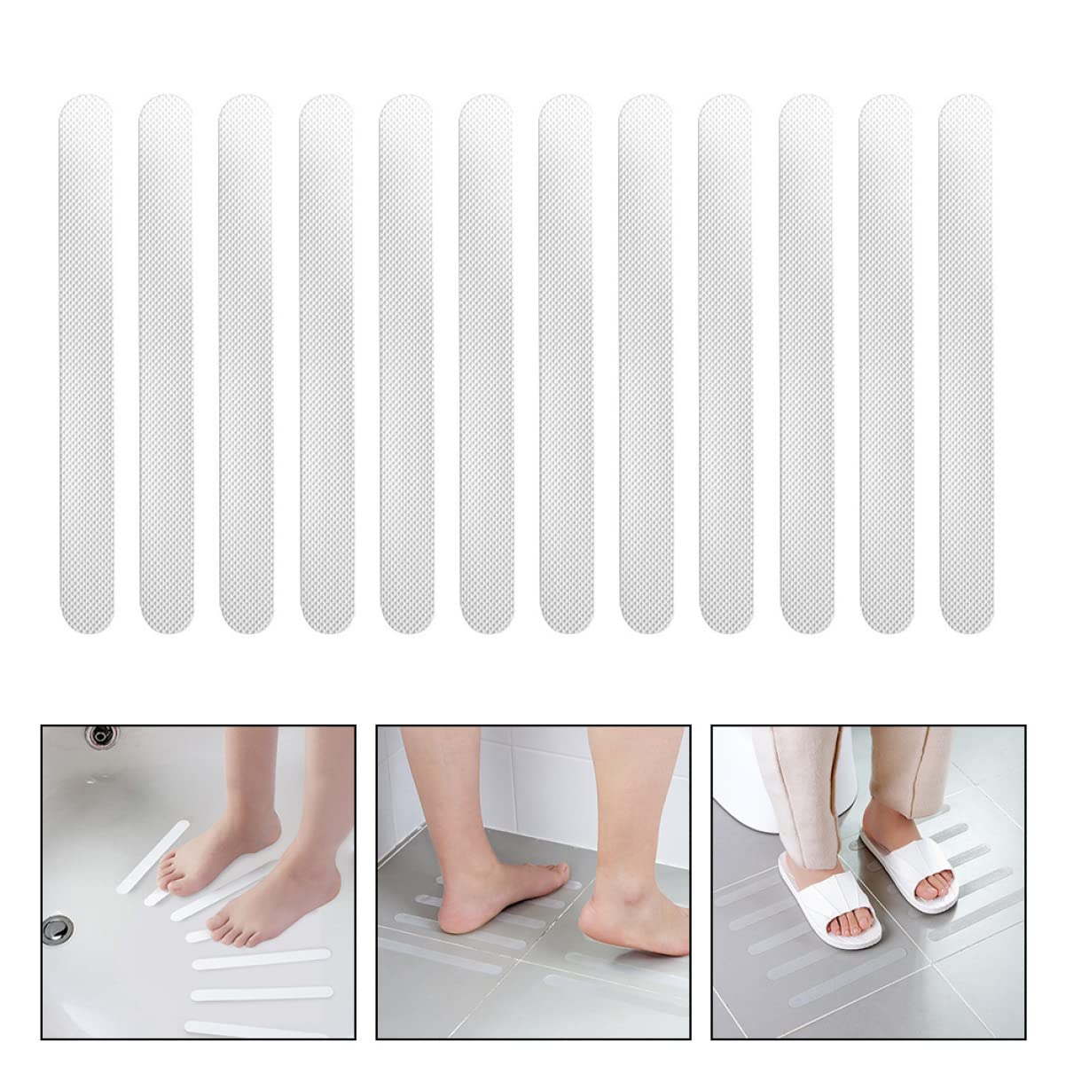 Baluue 60stücke rutschfeste Badewannen-Aufkleber Transparente Anti-rutsch-Streifen Für Badewanne Und Dusche Sicher Und Einfach Anzubringen Für Ältere Menschen Und Schwangere