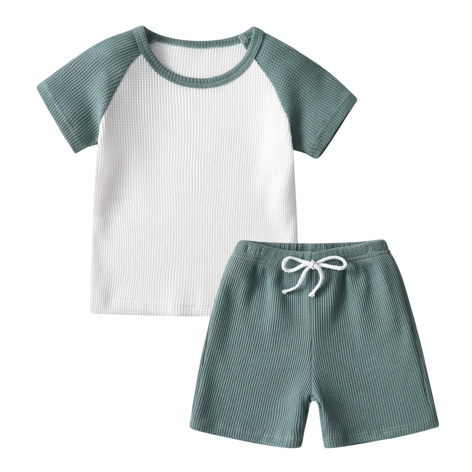 Awxoder Baby Boy Summer Clothes Short Sleeve Tops + Shorts Outfit Set