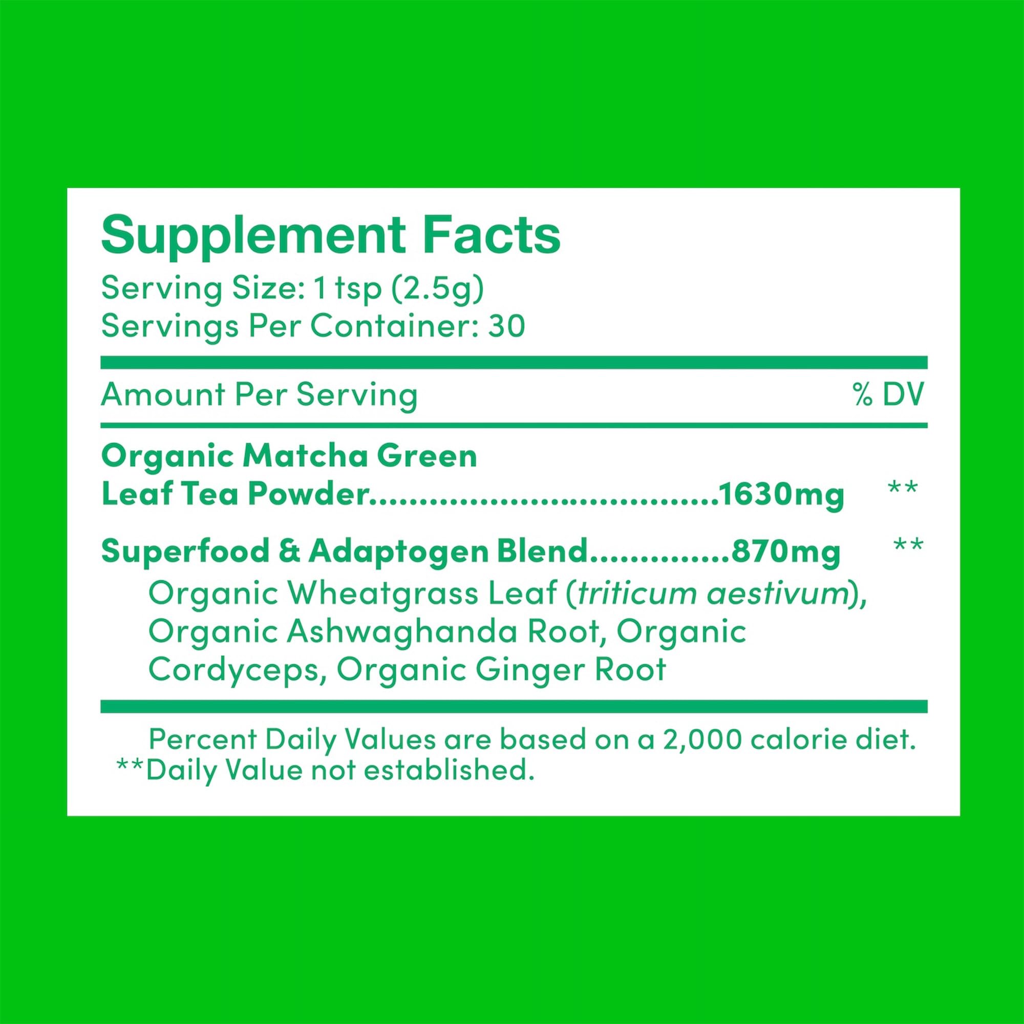 Further Food Superfood Matcha Powder, USDA Organic Japanese Matcha — Amazon image 2