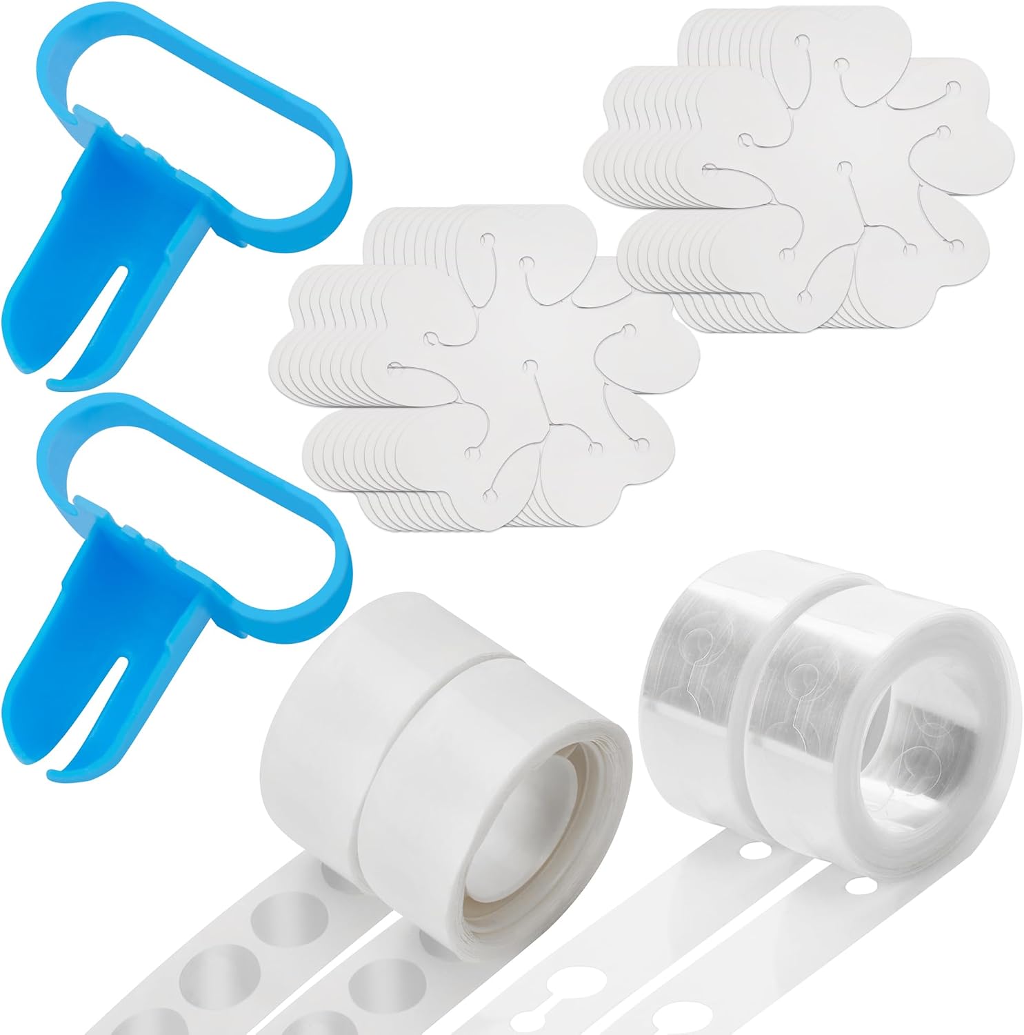 PartyHop 26Pcs Balloon Arch Garland Tool kit, 2 Pack Garland Strips& 2 Pack Balloon Glue Point Dots Stickers& 2 Balloons Tie Tools& 20 Balloon Clips for Party Wedding Birthday Decoration Strip Kits