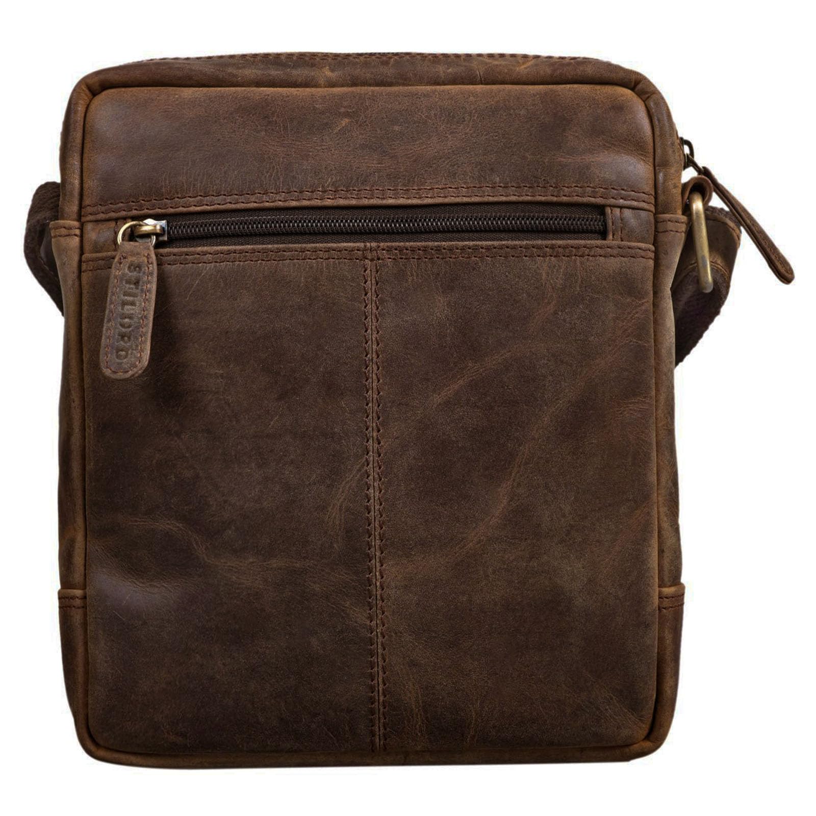 STILORD Jamie Petit Sacoche Homme Bandouliere Cuir Véritable, Compact pour Le Quotidien et Les Voyages - Sac en Cuir ou a Main pour Homme - Sac à Bandoulière pour Hommes Couleur:girona - Marron