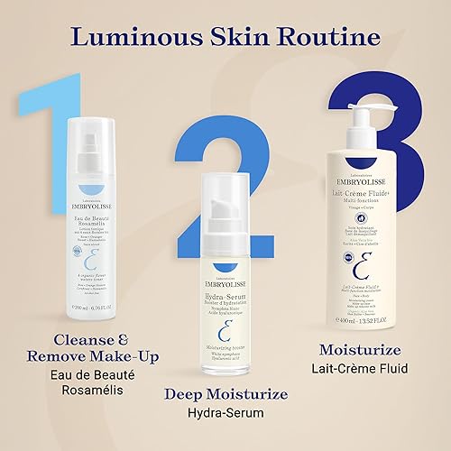 Miniatura 6 de Embryolisse Hydra-Serum, suero facial ligero de ácido hialurónico ultra hidratante con lirio de agua blanca, para pieles grasas a mixtas, 1.01 onzas