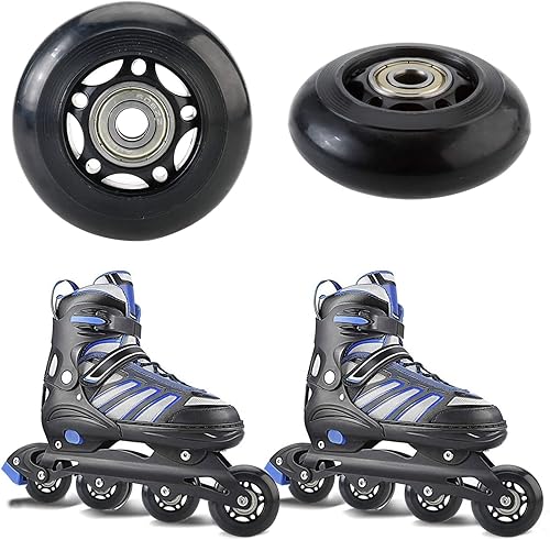 Miniatura 4 de Yaegoo 8 ruedas de repuesto para patines en línea de 2.520 in y 3.150 in con rodamientos