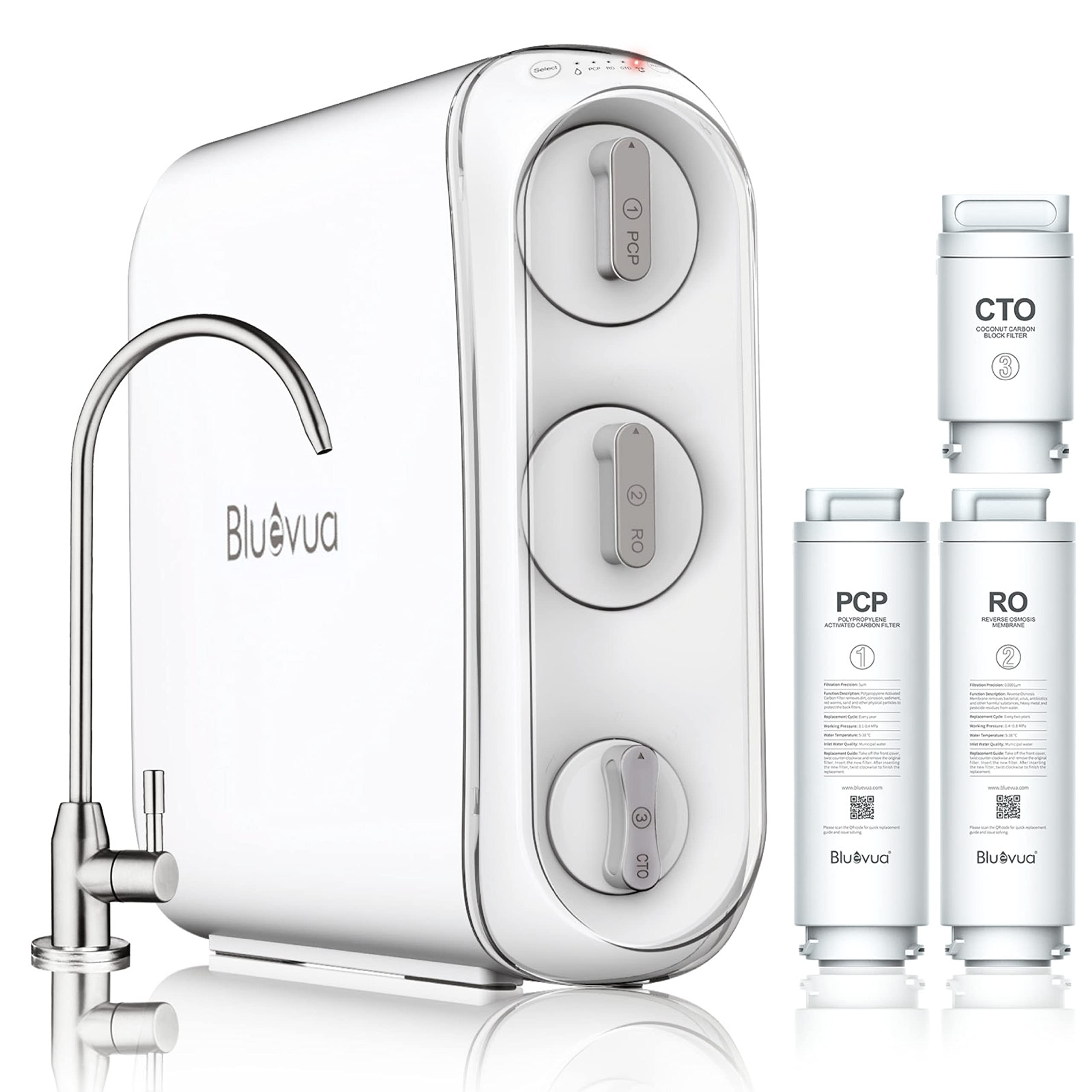 Buy Bluevua Reverse Osmosis System, Tankless 600GPD Fast Flow Drinking