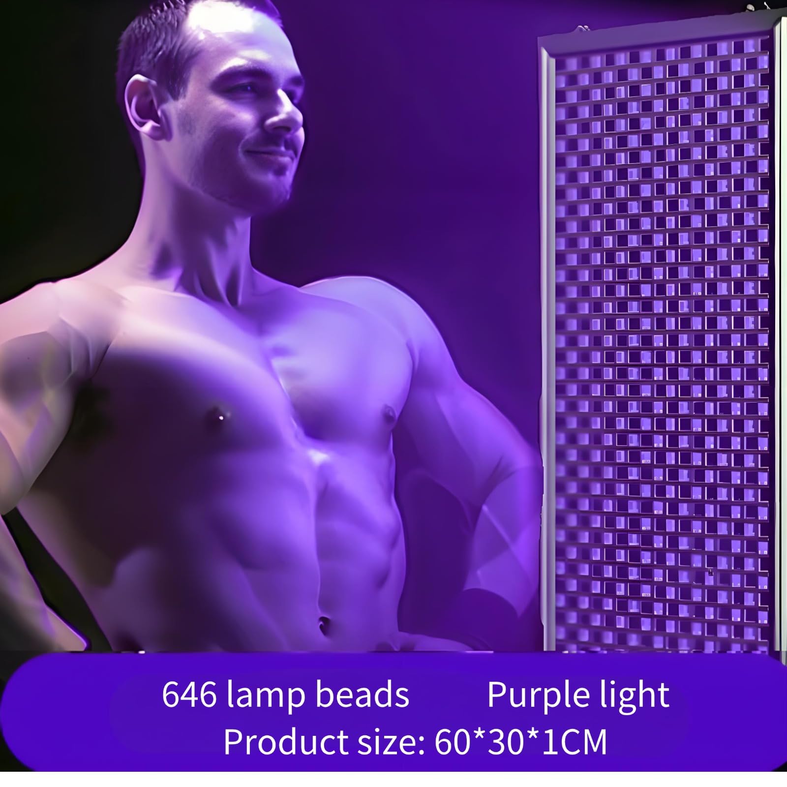 Purple Lampy do Opalania 395nm do Użytku w Pomieszczeniach, Lampa Terapeutyczna do Twarzy i Ciała Lampy Regulowany Stojak z Timerem, Opalania Pomieszczeniach do Użytku Domowego