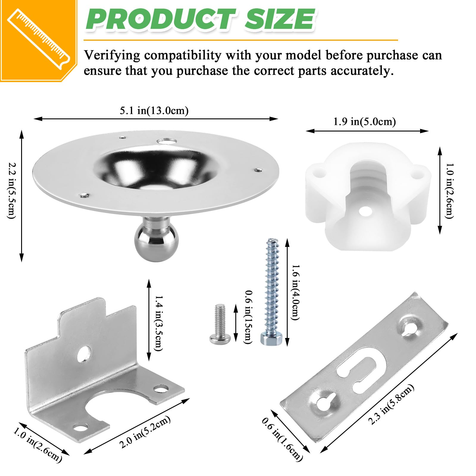 5303281153 Kit de rodamientos de tambor trasero para secadora - Compatible con secadoras Frigi-daire Ken-more - Sustituye a PS459829 AP2142648 PS1148434 134163400