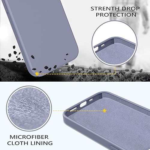 Miniatura 40 de BENTOBEN Compatible con iPhone 14, silicona líquida de gel de goma, forro de microfibra, parte trasera dura, a prueba de golpes, funda protectora
