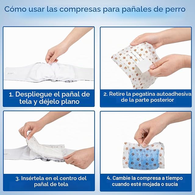 Foto 7 de 7 de MICOOYO Forros Desechables para pañales para Perros, Almohadillas de inserción súper absorbentes
