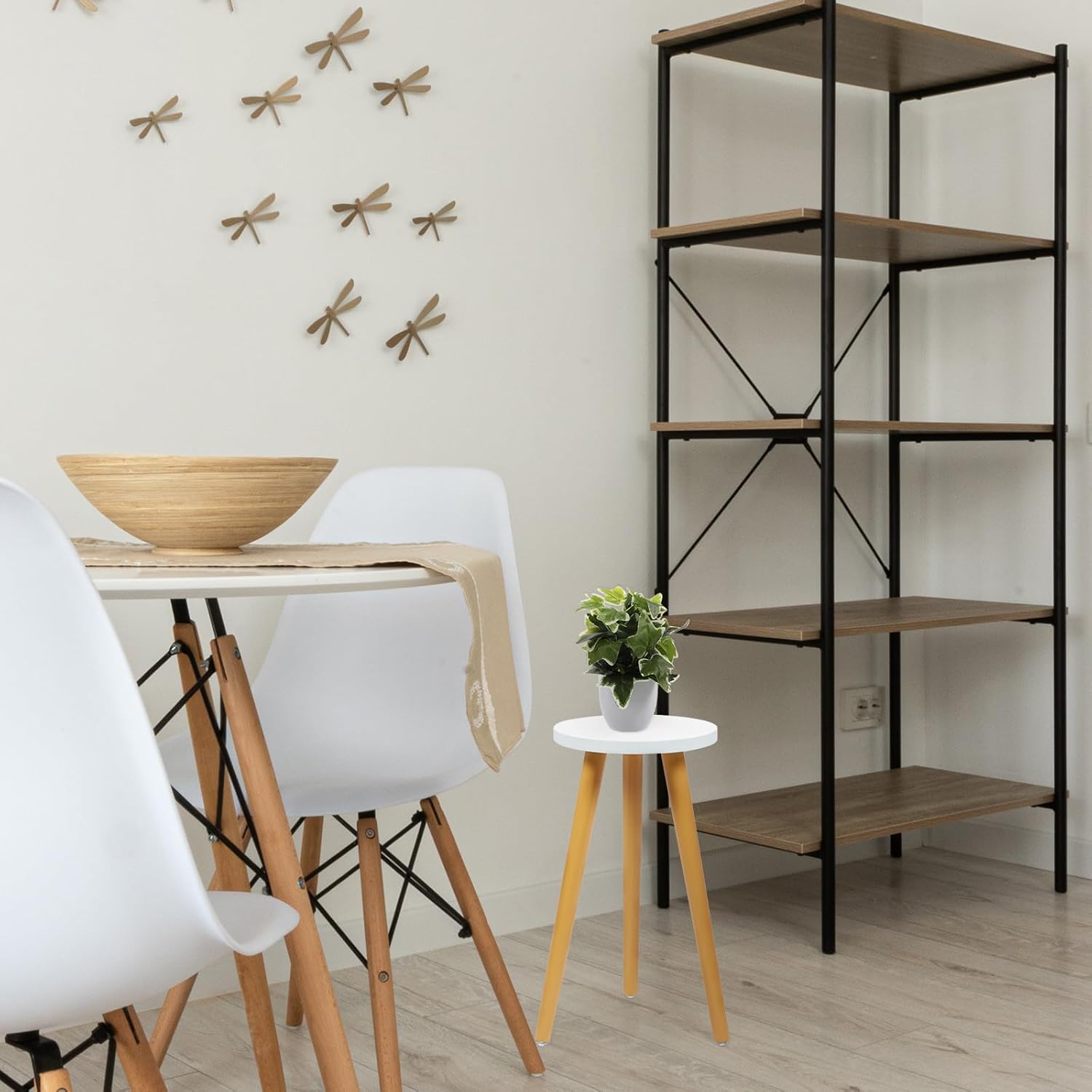 Natural Wood Plant Stand Simple Round Planter Base Height for Indoor Balcony Display Multi-functional Home Rack for Flower Pots Vases Bonsai and Ornaments