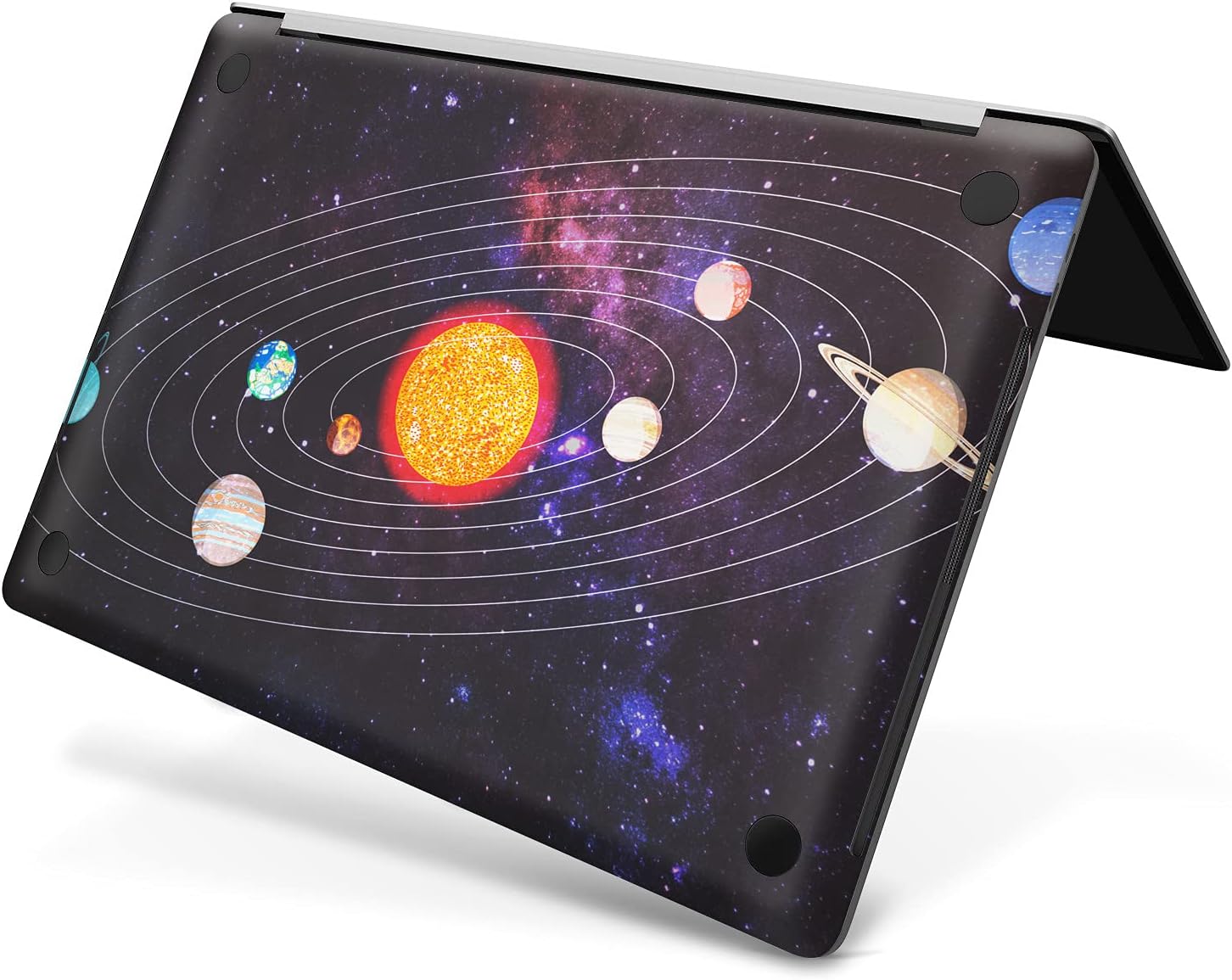 Mertak Vinyl Skin Compatible with MacBook Air 13 M2 M1 2023 2022 Pro 16 inch 15 14 2021 2020 2019 Touch Bar Universe Decal Wrap Planets Trackpad Galaxy Laptop Sun Girly Keyboard Solar System Space