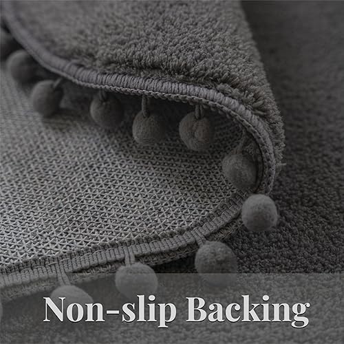 Miniatura 10 de STARUIA Alfombra de área suave para dormitorio, alfombra gris lavable de 5 x 7 pies para sala de estar, alfombra lanuda antideslizante para el