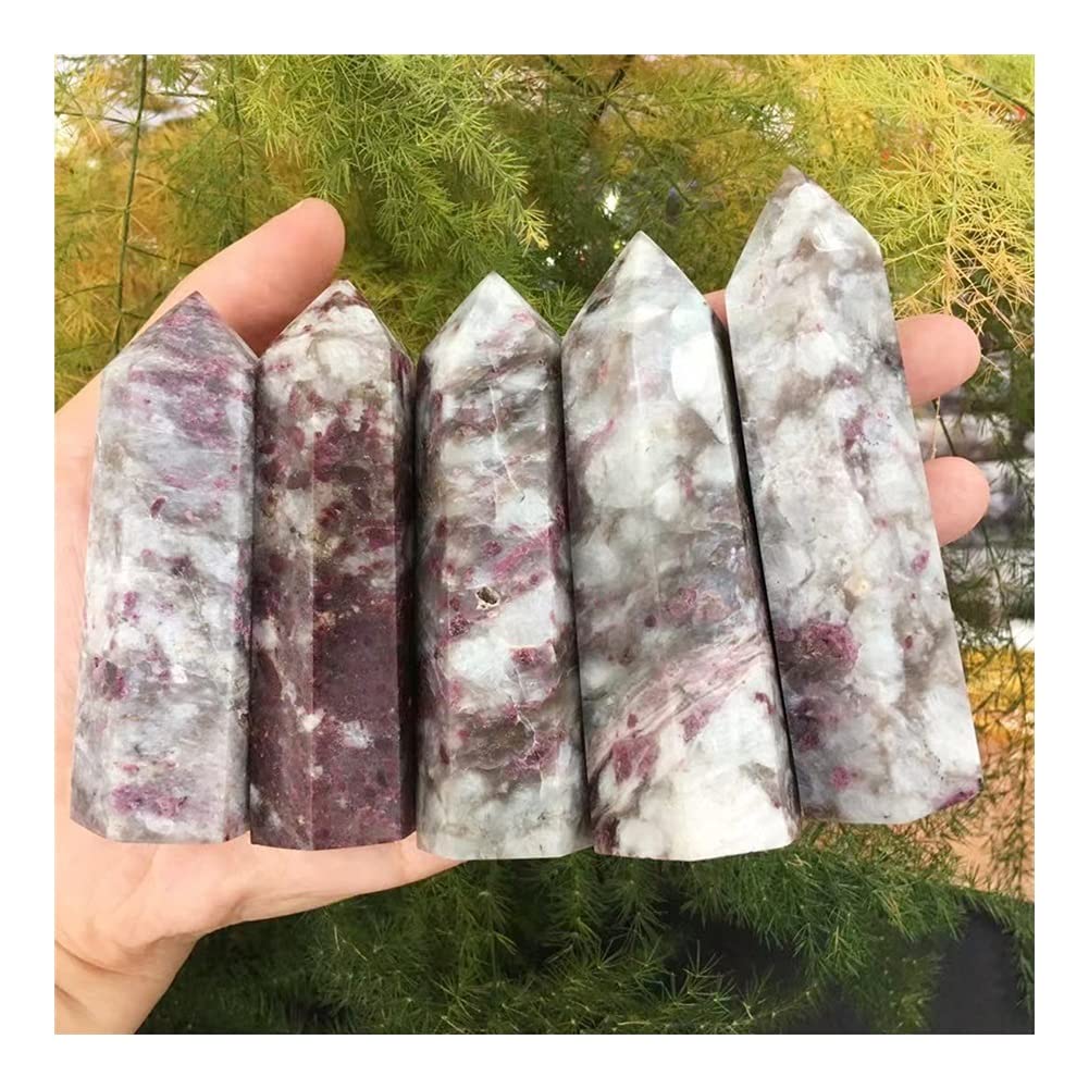 Baguettes de Rubellite Naturelles 1000g | Cristal Tourmaline Rose Rouge et Obélisque