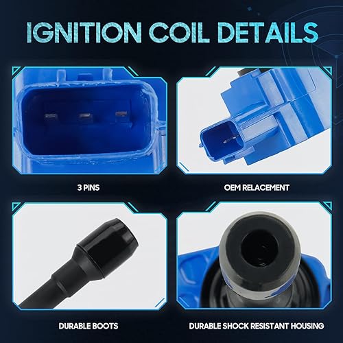 Miniatura 4 de Paquete de 6 bobinas de encendido compatibles con Infiniti EX37 FX37 FX50 M37 M56 Q40 Q50 Q60 Q70 Q70L QX50 QX70 Nissan 370Z 3.7L 5.6L V6 V8,