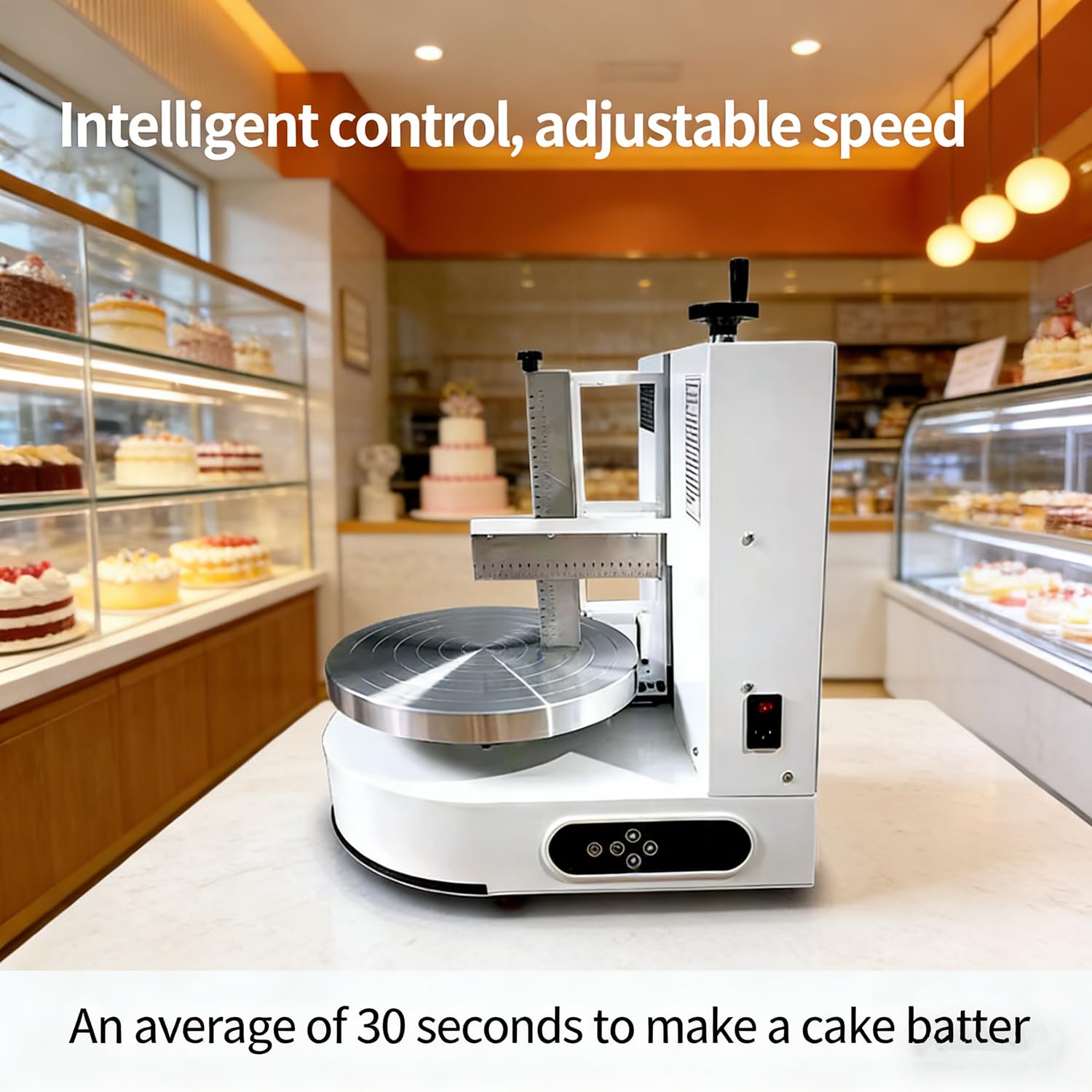 Macchina automatica per spalmare la crema per torte, macchina per riempire e stendere la crema per torte rotonda da 4-12 pollici, per spalmare la marmellata di per di compleanno