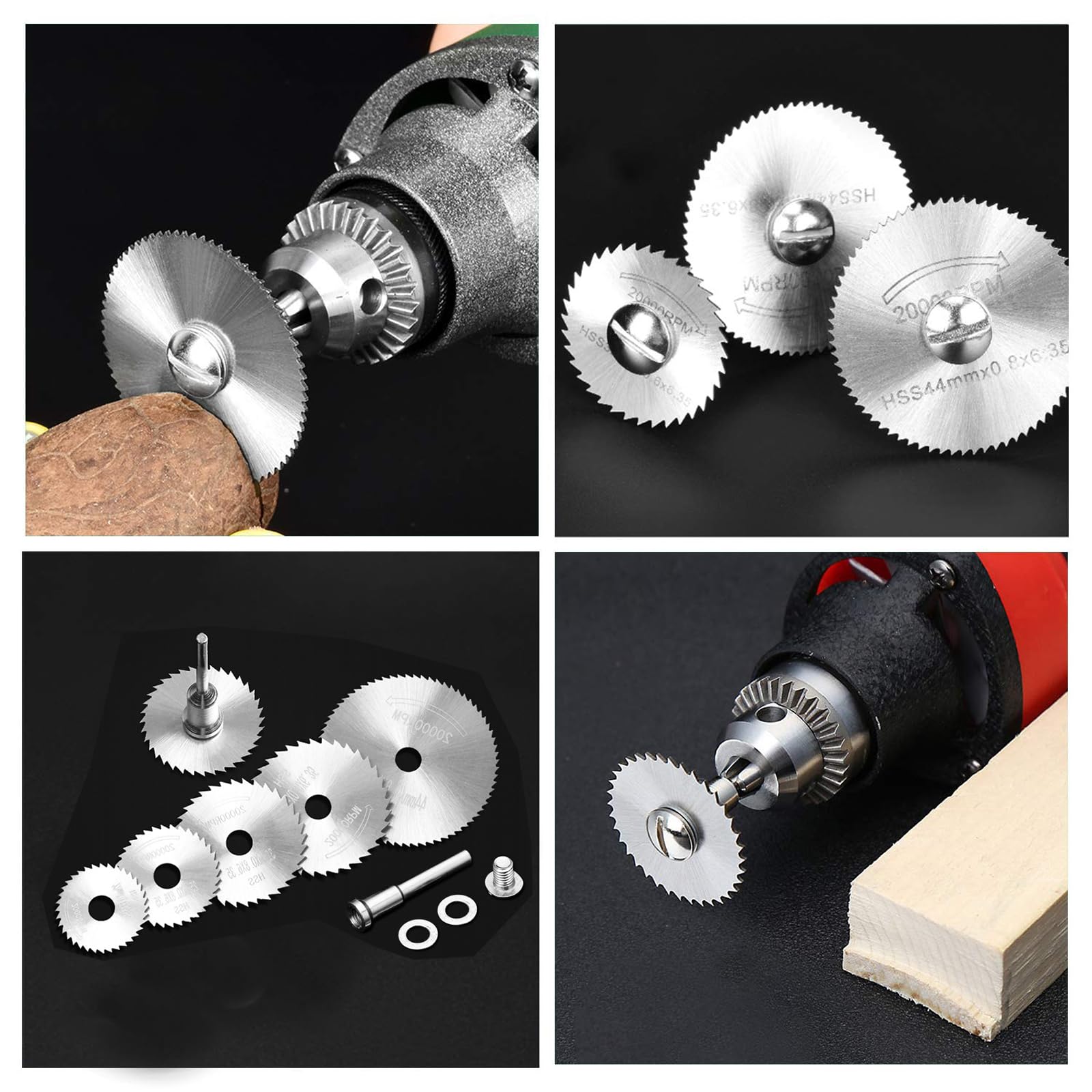 Uxsjakjsd Roue De Coupe Pour Perceuse 1/4 Pouce Hex Shank