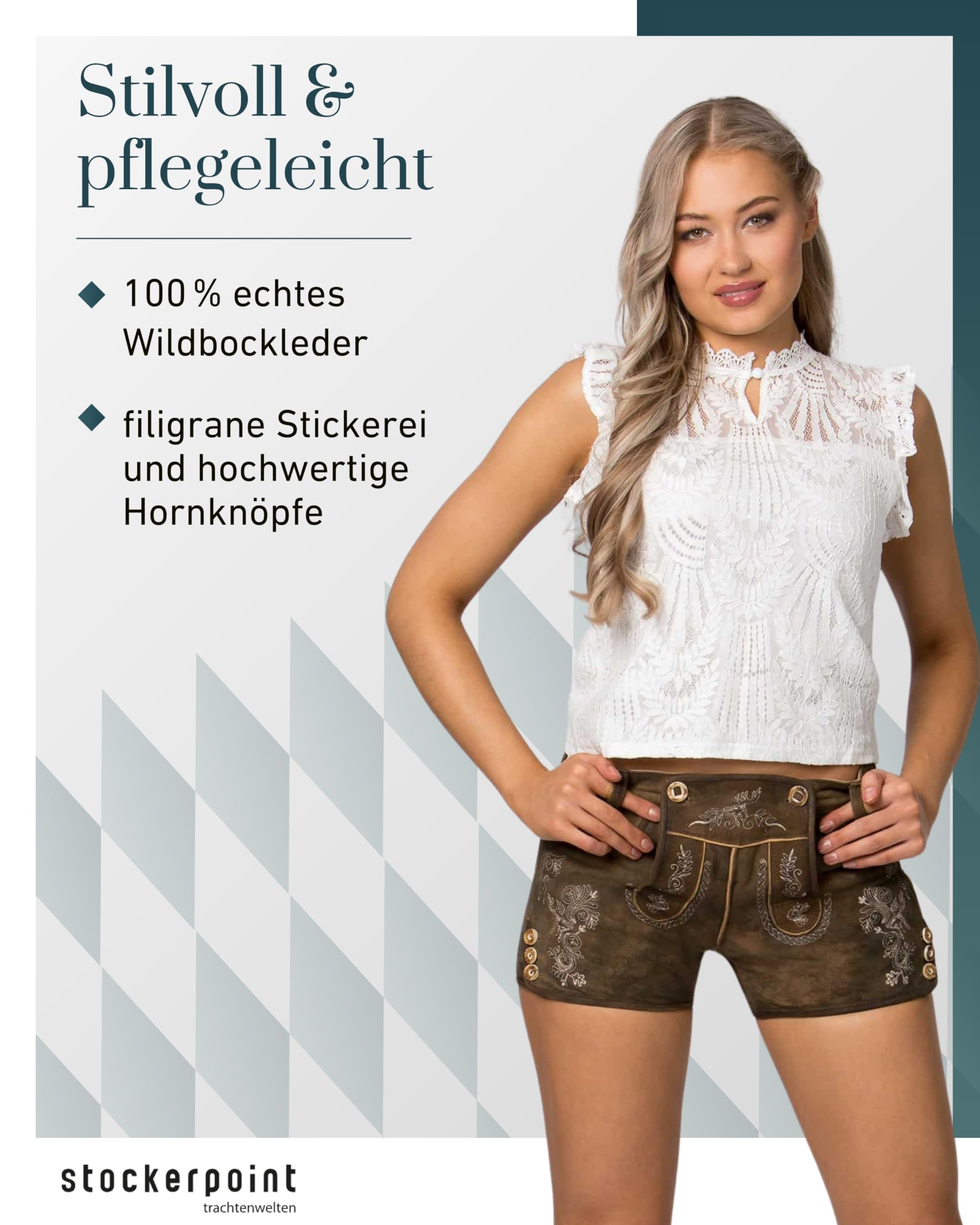 Stockerpoint Damen Trachtenlederhose Rosy
