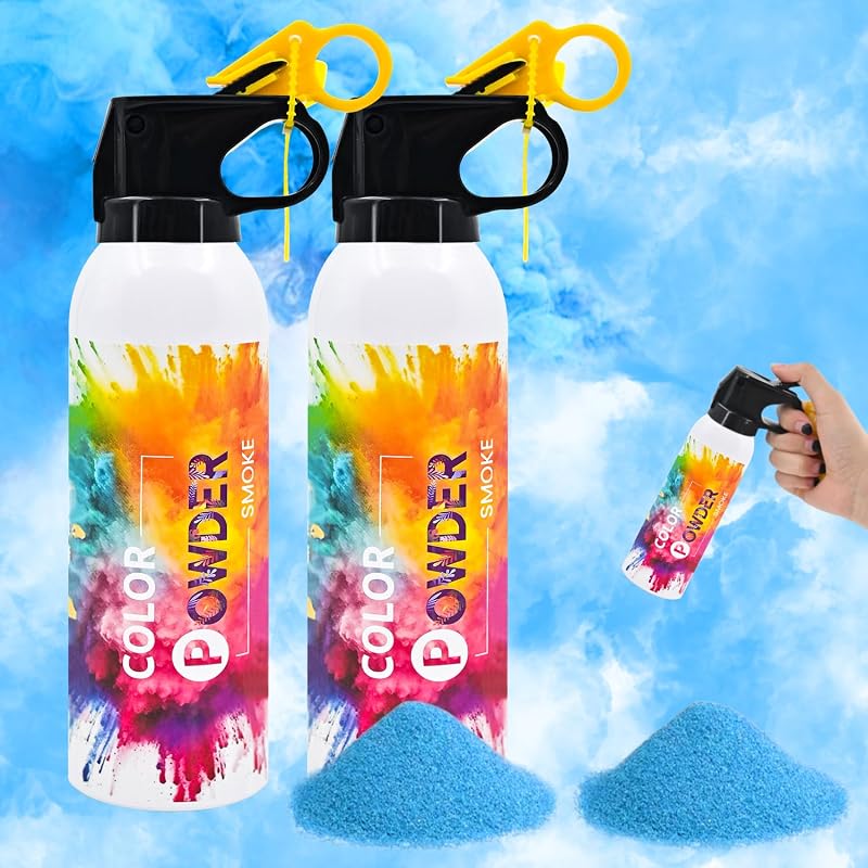 PEMUISE Extintor de Fumaça Azul para Festas, Revelação de Bebê e Fotos, 2 unidades de 100 g