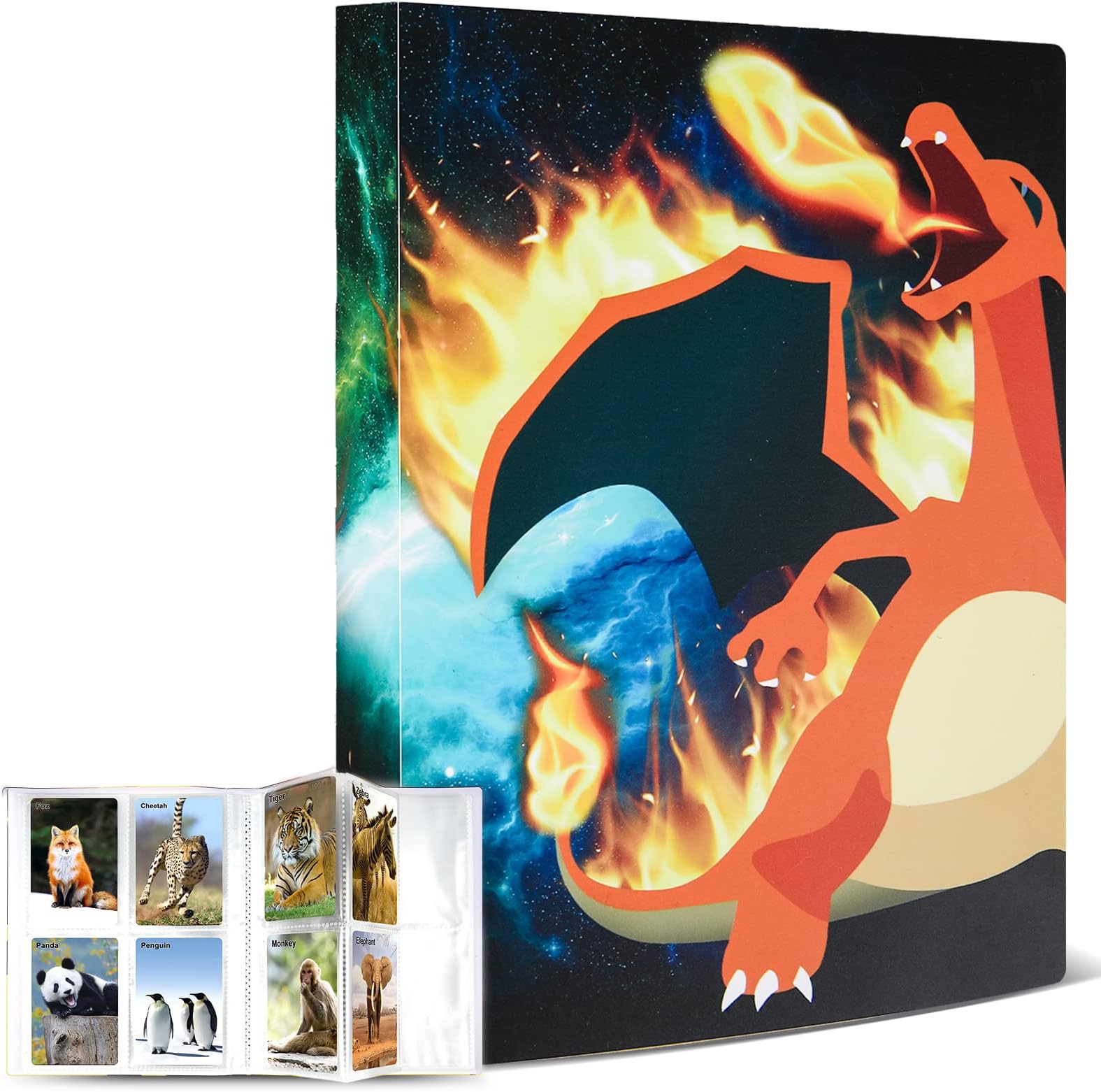 Trading Card Binder 256 Cards, 4-Pocket TCG Card Book Collection Card Protection Folder, Card Sleeve for MTG Baseball Football Cards,