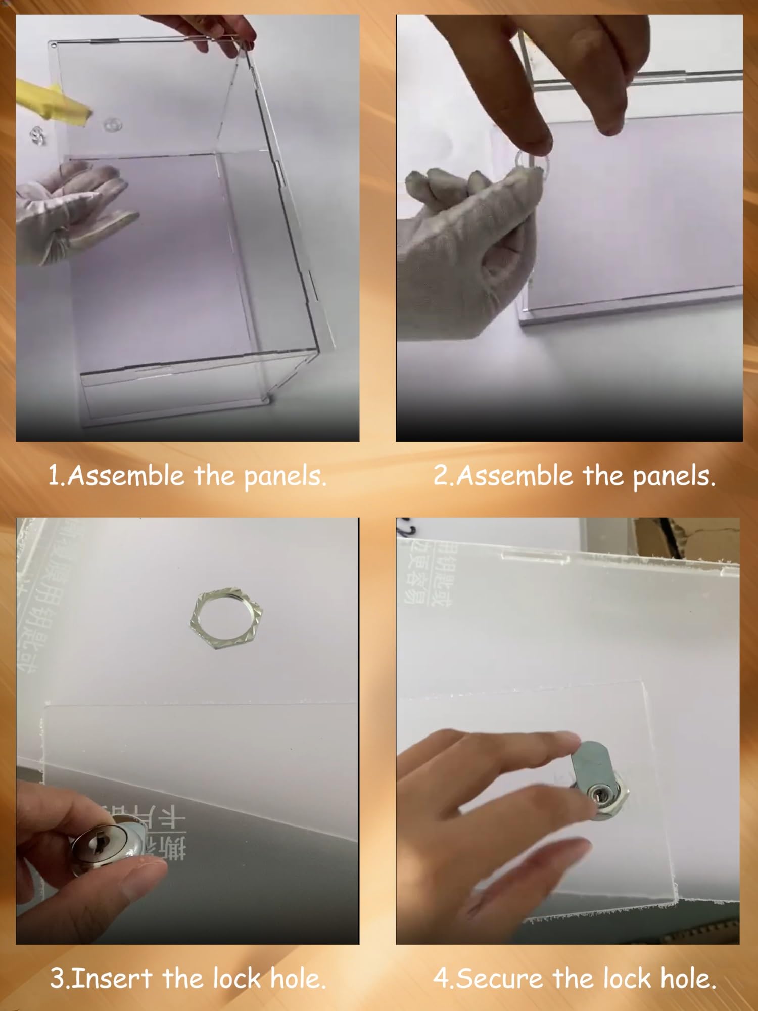 Urna Metacrilato Vitrina de Acrílico con Cerradura y Llaves para Encimera, Cajas de Plástico Transparente para Guardar Adornos de 10, 16, 20, 25, 30, 35, 40 cm(25x25x30cm(10x10x12in))