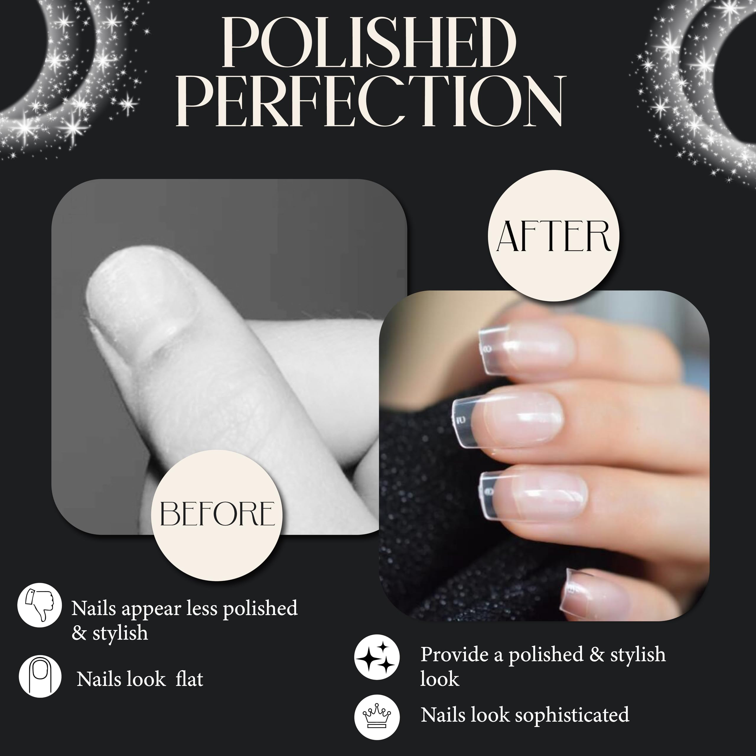 FATASH 500 Pieces Clear Coffin Fake Press on Nail Tips, 500 count (Pack of 1) - Image 4