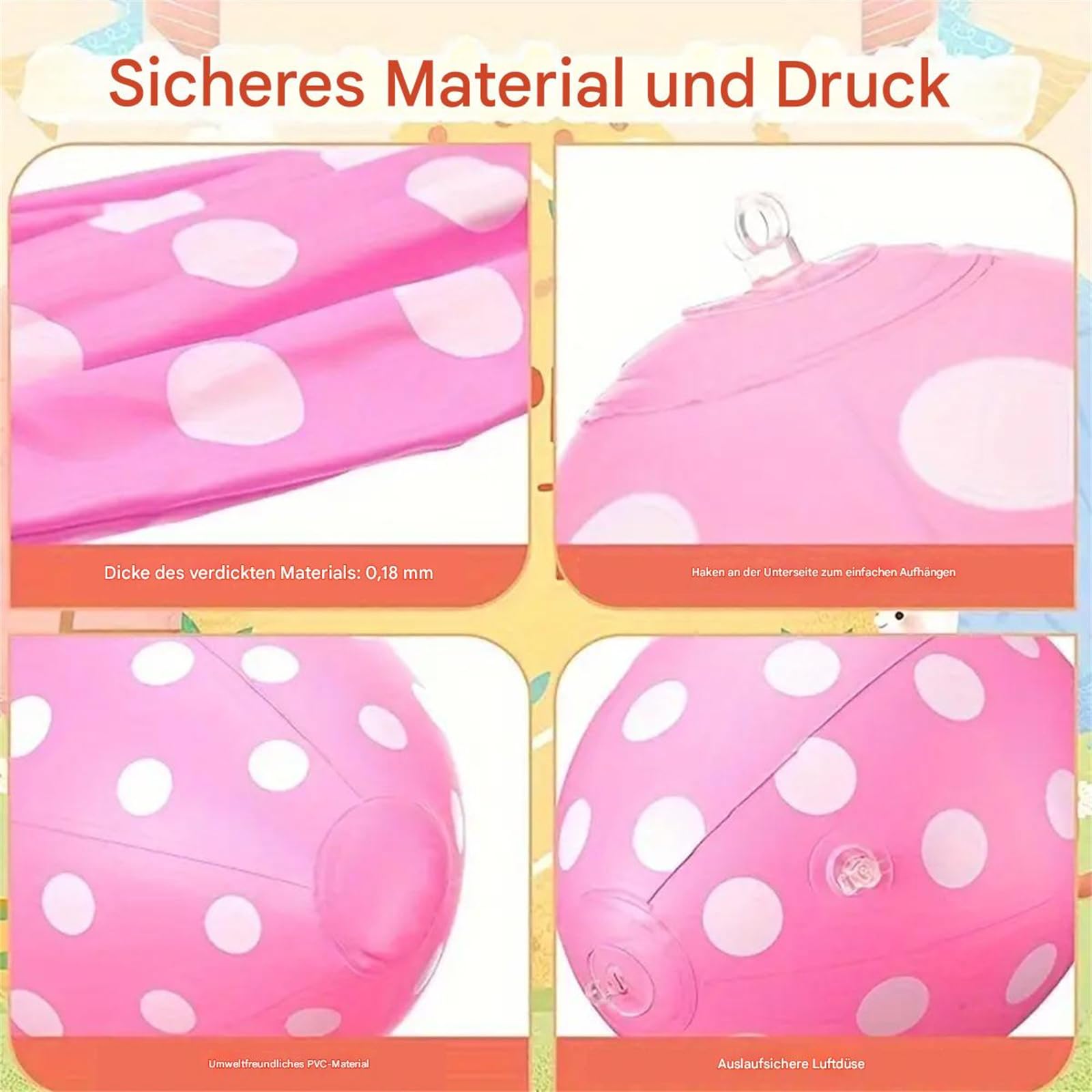 Ostereier Zum Aufhängen Draussen Outdoor Deko 61 cm 61 cm 21 in Mit Kordel Ostern Groß Easter Egg Befüllen Osterdeko Eier Pastell Bunte (12 Stücke)