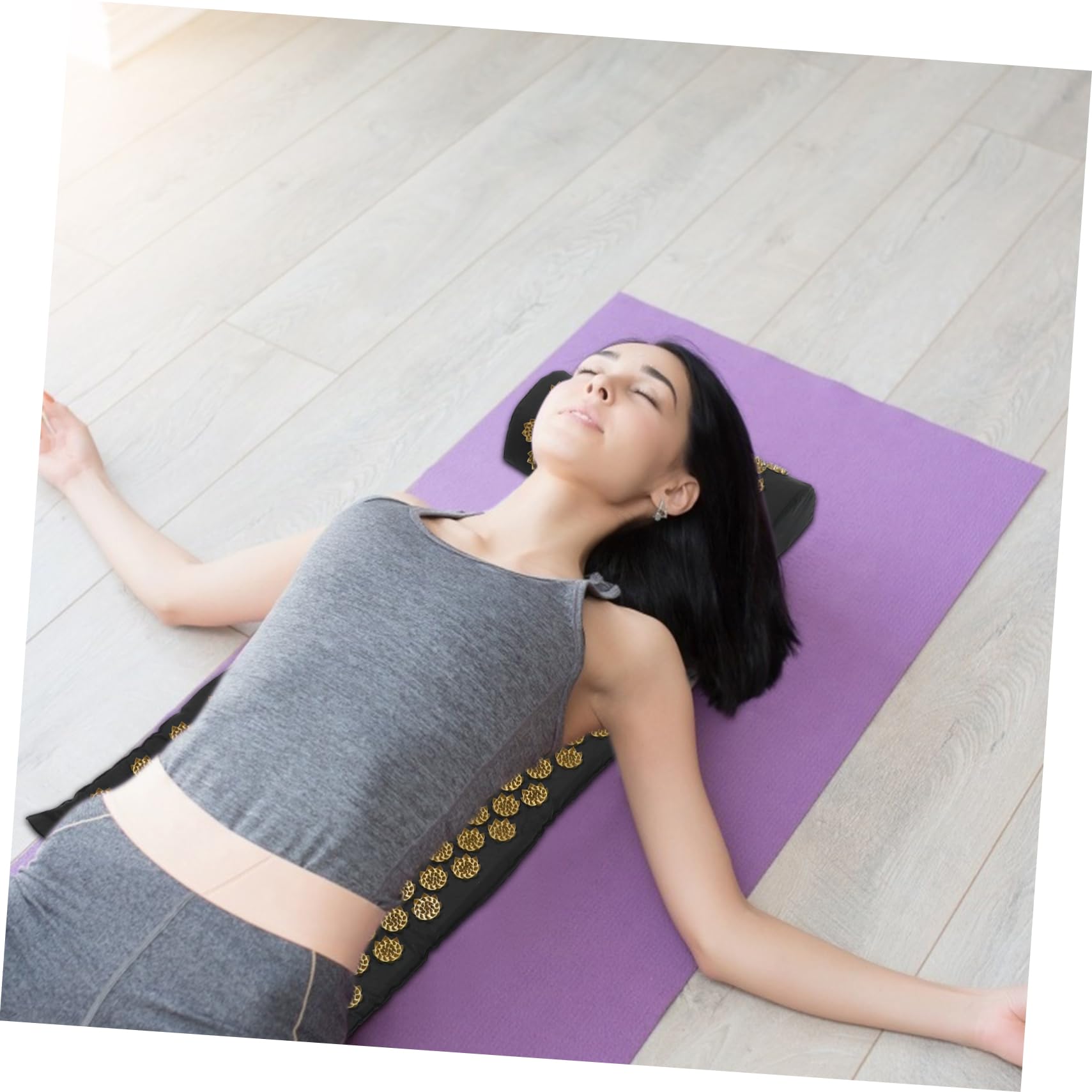Esterilla de Acupresion y Almohada de Masaje Práctica, Juego de 2 Piezas con Bolsa, Lavable, para Relajación Corporal y Acupuntura