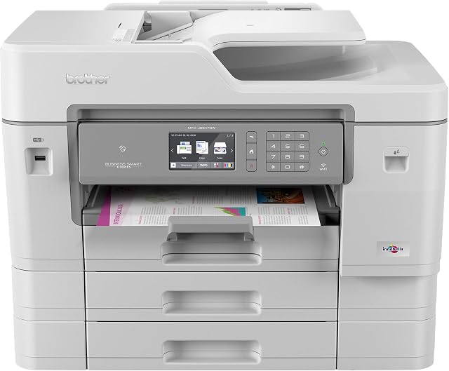 Brother MFC-J6957DW Wireless Colour Inkjet Printer |A3 3-1 (Print/Copy/Scan) | Wi-Fi/USB/NFC | A4 | 750 sheet, UK Plug