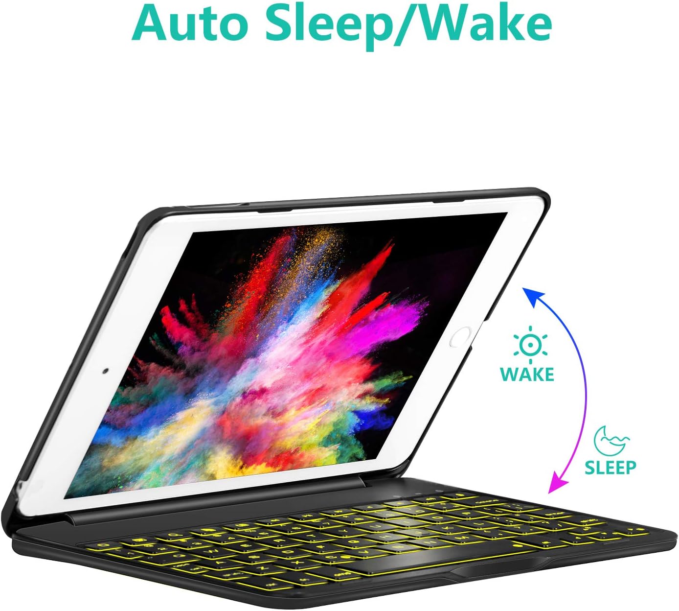 Get Cheap Price iPad Mini 5 / Mini 4 Keyboard - 135 Degree Flip 7 Color Backlit Aluminum Shell Smart Folio Keyboard Case with Auto Sleep/Wake for iPad Mini 5th Gen 2019 / iPad Mini 4th Gen 2015, Black