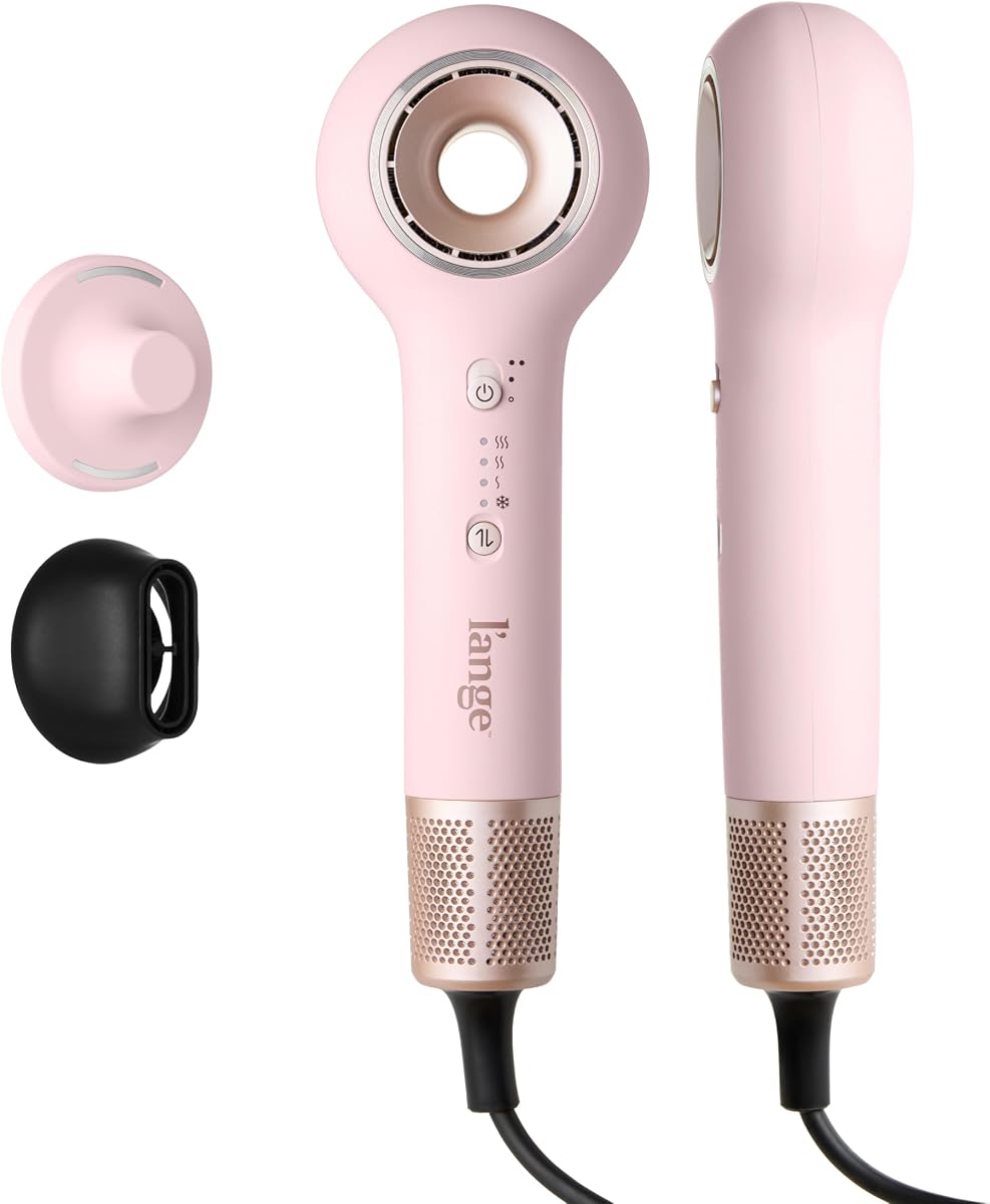 Axia HaloRing Ionic Hair Dryer | High Speed Professional Blow Dryer for Smooth, Frizz-Free Styles | Lightweight Brushless Motor with Concentrator & Wall Mount | 4 Heat Settings | Blush