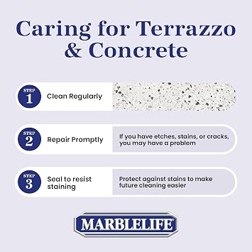 Marblelife EnduraCLEAN Concrete & Terrazzo Countertop Spray Cleaner, Effective Terrazzo Cleaner, Concrete & Terrazzo Cleaning Solution, Concrete Countertop Cleaner, Natural Stone Floor Cleaner, 32 oz