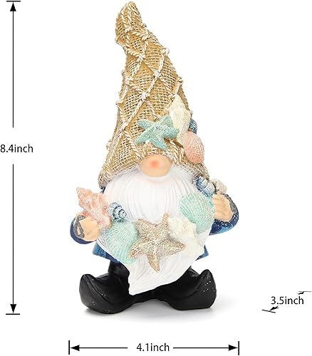 Miniatura 2 de Leekung Decoración de gnomos para patio, decoración de gnomos de jardín, gnomos de jardín, estatuas de jardín, estatuas de jardín, gnomos de océano,