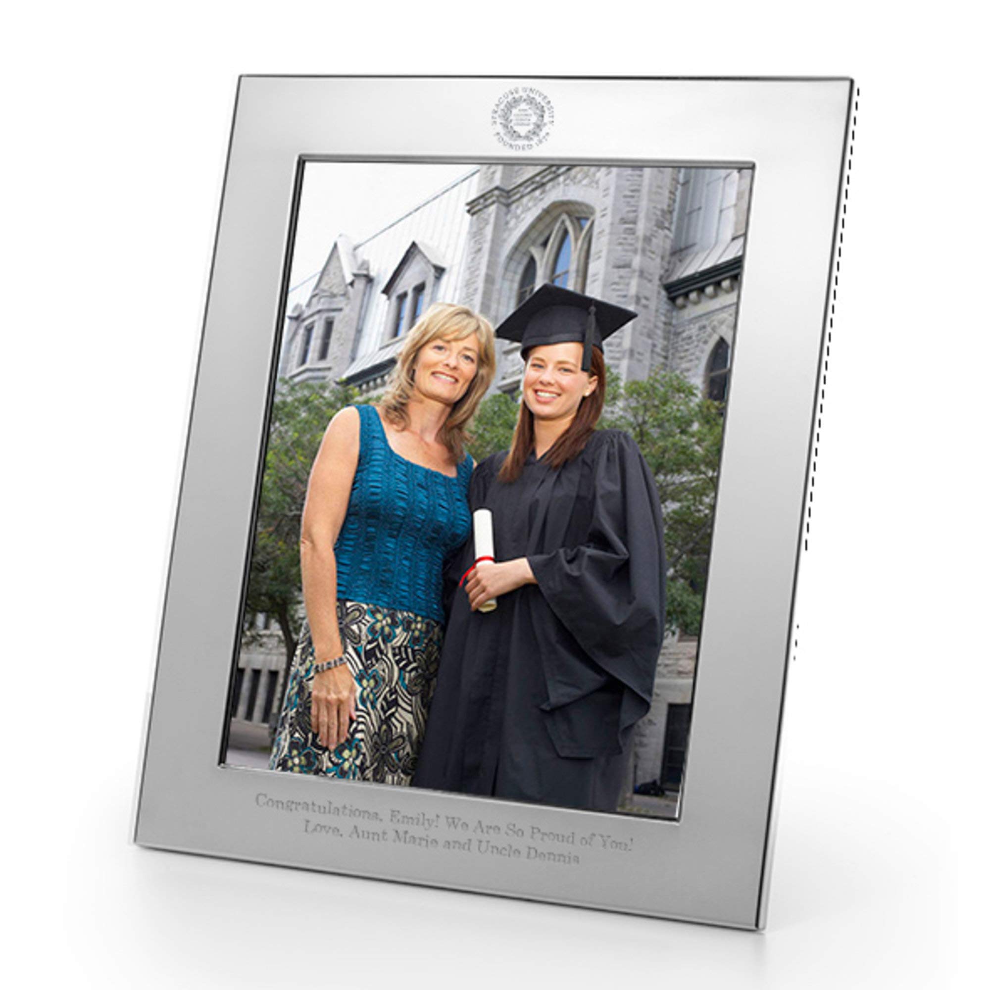 M. LA HART Syracuse University Polished Pewter 8x10 Picture Frame